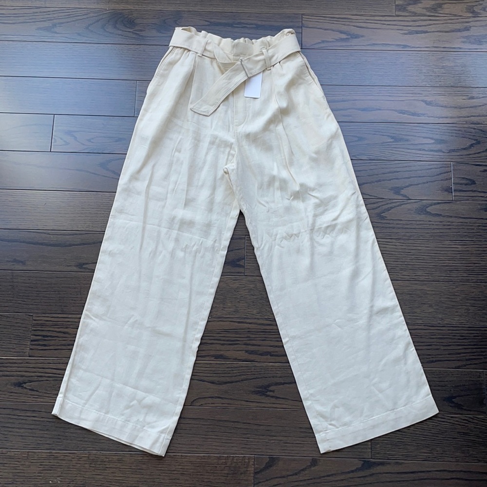 WIDE LEG LINEN PANTS